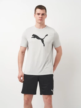Футболка спортивна довга чоловіча Puma Ess Poly Tee 68254009 S Світло-сіра (4067983393259)