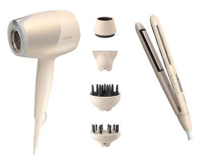 Фен PHILIPS BHD829/00 SenseIQ серии 9000 + Выпрямитель для волос Philips BHS838/00 SenseIQ серии 8000 (комплект)