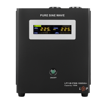 ИБП LogicPower LPY-W-PSW-1000VA+ (700Вт) 10A/20A с правильной синусоидой 12В