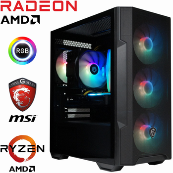 Игровой Компьютер MSI - Ryzen 5 8400F / Radeon RX 6800 XT 16ГБ / 32ГБ DDR5 / SSD 960ГБ