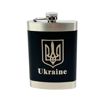 Фляга 270 мл Україна YR-042 чорний зі сріблястим (RZN-23094923)