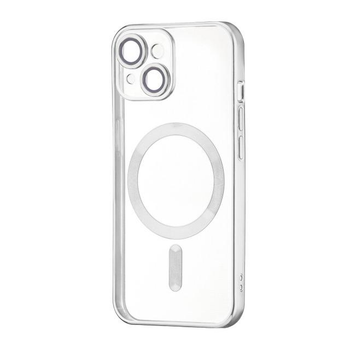 Чохол силіконовий протиударний WAVE Metal Color Case with MagSafe + захист камери для Apple iPhone 13 (6.1") Silver