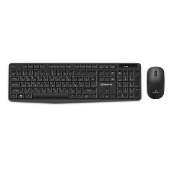 Комплект (клавиатура, мышь) REAL-EL Kit 551W Black