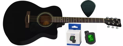 Гитара акустическая YAMAHA FS100C (Black) + Тюнер + Медиатор