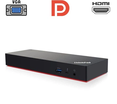 Док-станция Lenovo ThinkPad Thunderbolt 3 Dock DBB9003L1 / Thunderbolt 3 / VGA, DisplayPort, HDMI / USB 3.0, USB Type-C / Gigabit Ethernet / Без кабеля подключения б/у