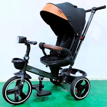 Трехколесный велосипед коляска BestTrike "Marco" 9155 / 315-40 с музыкальной фарой и телескопической ручкой
