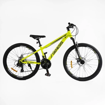 Спортивный велосипед 26 дюймов Corso «Genesis» T-26430 рама 13" Saiguan 21 скорость желтый