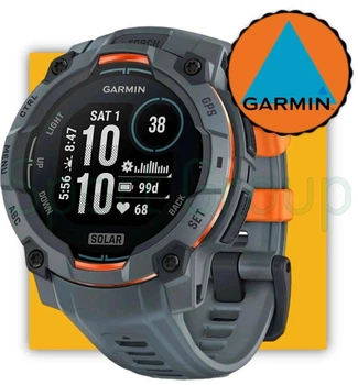 Смарт-годинник Garmin Instinct 3 із сонячною батареєю (010-02934-01) 45 мм SOLAR, колір сірий