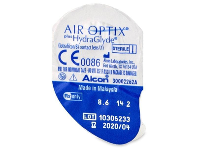 Контактні лінзи Alcon AirOptix plus HydraGlyde на 1 місяць -0.75 1 шт.