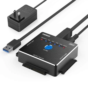 Док-станція клонувальник Fideco для 2.5"/3.5" SATA/IDE HDD/SSD USB 3.0 (FDS4CA0SI3PB 2650) Чорна