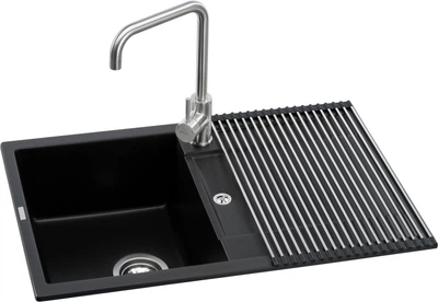 Кухонная мойка GRANADO Valencia L 4-в-1 Black Shine