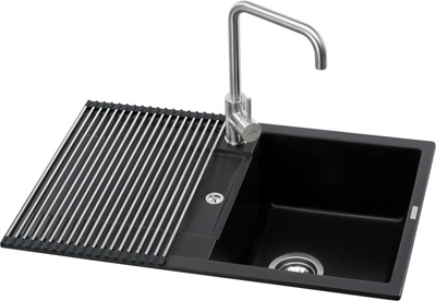 Кухонная мойка GRANADO Valencia R 4-в-1 Black Shine