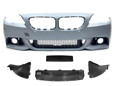 Передний бампер в сборе M Paket LCI 2013+ для BMW 5 Series F10 F11 2010-2016 ПОД ПАРКТРОННИКИ 1234 upgrade для BMW 5 series F10 F11 2010-2016 (8481)