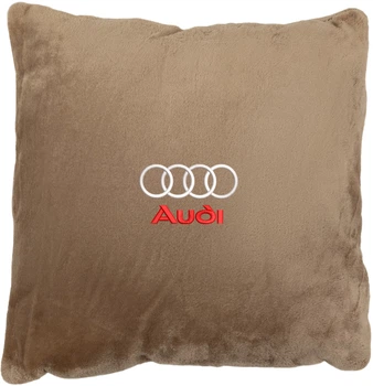 Подушка декоративна Evatech Audi Бежева з вишивкою 35х35 см (MPCSSIV003)