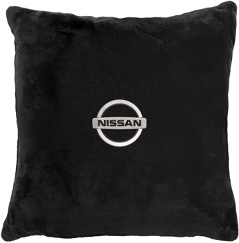 Подушка декоративна Evatech Nissan Чорна з вишивкою 35х35 см (MPCSSBV021)