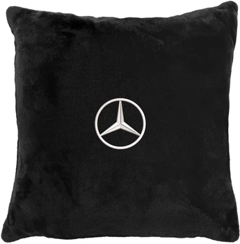 Подушка декоративна Evatech Mercedes-Benz Чорна з вишивкою 45х45 см (MPCSHBV016)