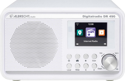 Радіо Albrecht DR 490 Digital Radio White (27790)