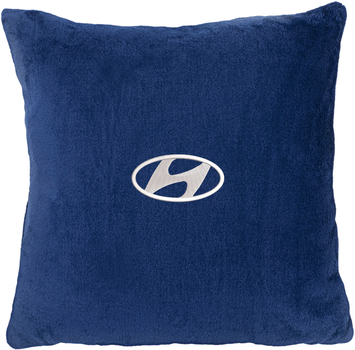Подушка декоративная Evatech Hyundai Синяя с вышивкой 35х35 см (MPCSSLV012)