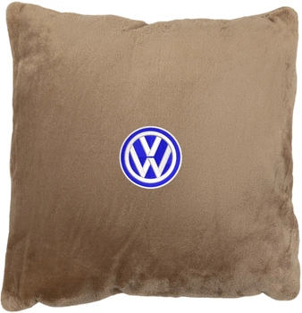 Подушка декоративна Evatech Volkswagen Бежева з вишивкою 35х35 см (MPCSSIV033)