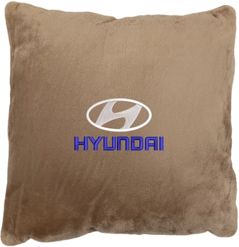 Подушка декоративна Evatech Hyundai Бежева з вишивкою 35х35 см (MPCSSIV013)