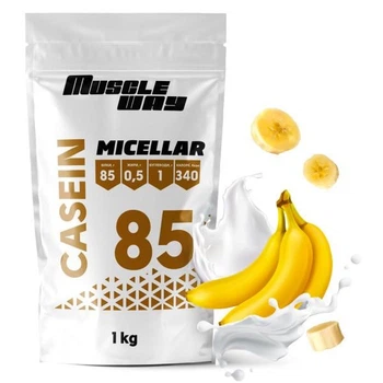 Протеин мицеллярный казеин MuscleWay 85% с длительным действием 1 кг Банан (21-125-mk-mw-rs1b)