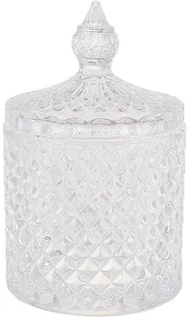 Цукорниця скляна "Crystal Glass" 300мл зі скляною кришкою, прозора