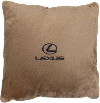 Подушка декоративная Evatech Lexus Бежевая с вышивкой 35х35 см (MPCSSIV114)