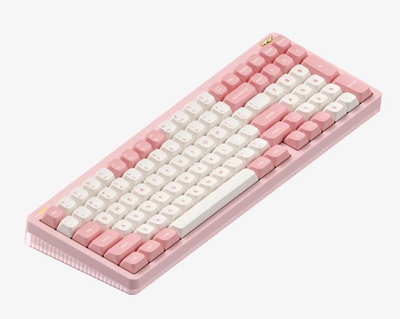 Бездротова механічна клавіатура NuPhy Halo96 V2 / Raspberry (linear, 46gf) / Color - Sakura Fizz / Hot-Swappable, RGB, ANSI US