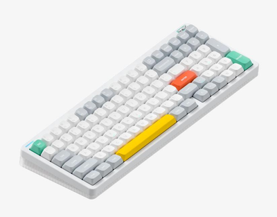 Беспроводная механическая клавиатура NuPhy Halo96 V2 / Silent Red Clear-Top (linear, 45gf) / Color - Ionic White/ Hot-Swappable, RGB, ANSI US