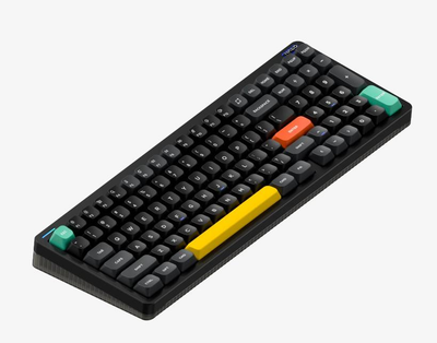 Бездротова механічна клавіатура NuPhy Halo96 V2 / Silent Red Clear-Top (linear, 45gf) / Color - Obsidian Black / Hot-Swappable, RGB, ANSI US