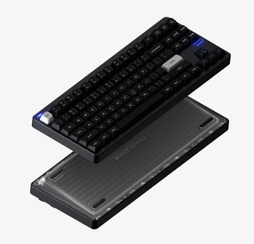 Беспроводная механическая клавиатура NuPhy Gem80 / Raspberry (linear, 46 gf) / Color - Obsidian Black / Hot-Swappable, RGB, ANSI US