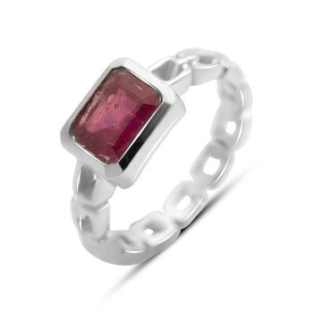 Серебряное кольцо с натуральным рубином 2.157ct, вес изделия 3,52 гр (2167150)