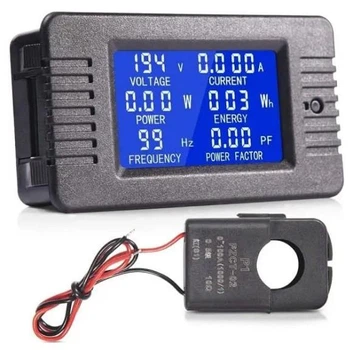 Ваттметр PeaceFair PZEM-022 (Измеритель,Напряжения,Тока,Частоты) AC 80-260V / 100A открытая котушка