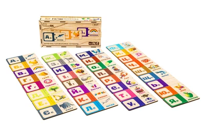 Сортер пазл головоломка дерев'яна дитяча розвиваюча PuzzleOK Букви Український Алфавіт