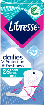 Щоденні прокладки Libresse Dailies Fresh Long 26 шт (7322540802702)