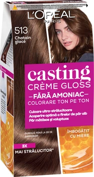 Крем-фарба для волосся без аміаку L'Oreal Paris Casting Creme Gloss 513 - Морозний капучино 120 мл (3600524095215)
