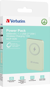 Powerbank Verbatim Charge 'n' Go Power Bank 5000 mAh 20W Green (23942322412)