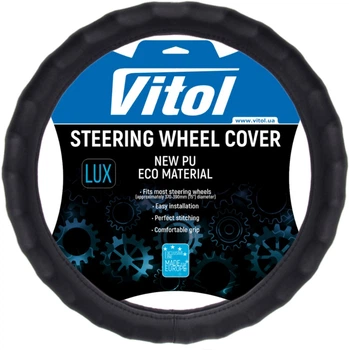 Чехол руля Vitol VLOD-NPU06 BK M черный (VLOD-NPU06 BK M)