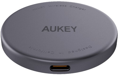 Індуктивний зарядний пристрій AUKEY MagLink Aura Magnetic Wireless Charger 15W Gray (LC-MC10)