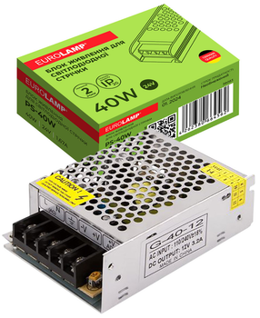 Блок живлення EUROLAMP для світлодіодної стрічки 40W 24V 1.67A PS-40W