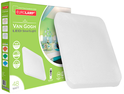 Світильник стельовий з пультом управління ПУ Eurolamp LED Van Gogh 48W 3000K-6500K RGB
