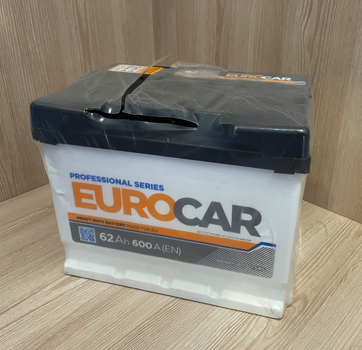 Аккумулятор стартерный EUROcar 6ct-62 (1) 600A левый "+" 242x175x190