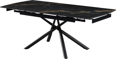Стіл обідній Vetro Mebel Піно П'єр блек матовий/чорний (TML-1200-1-pino-pier-black/black)
