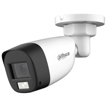 Камера відеоспостереження Dahua DH-HAC-HFW1200CLP-IL-A, 2 Мп, об'єктив 2.8 мм, захист IP67, з вбудованим мікрофоном, біла (артикул 99-00014828)