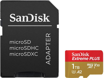 Карта пам'яті SanDisk Extreme Plus MicroSDXC V30 UHS-I 1TB (0619659209155)