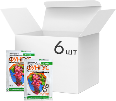 Фунгіцид AgroProtection Фунгус Виноград та Плодово-ягідні 6 мл 6 шт. (4841-Ф)