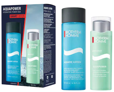 Zestaw do pielęgnacji twarzy dla mężczyzn Biotherm Homme Aquapower Żel nawilżający 75 ml + Balsam łagodzący tonizujący 200 ml (3660732087884)