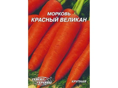 Морква СЕМЕНА УКРАИНЫ (10 пачок) Гігант "Красный великан" 20 г