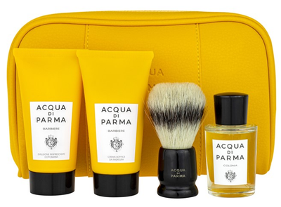 Zestaw do golenia Acqua di Parma Barbiere Pędzel do golenia + Balsam nawilżający 40 ml + Krem do golenia 40 ml + Woda kolońska 20 ml + Kosmetyczka (8028713520266)