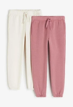 Джоггери дитячі рожеві та молочні H&M 122см (400099400)